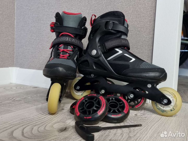 Роликовые коньки rollerblade+доп колеса