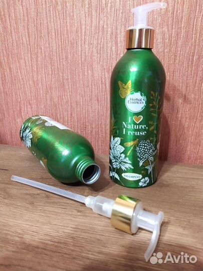 Herbal Essences пустой металлический флакон