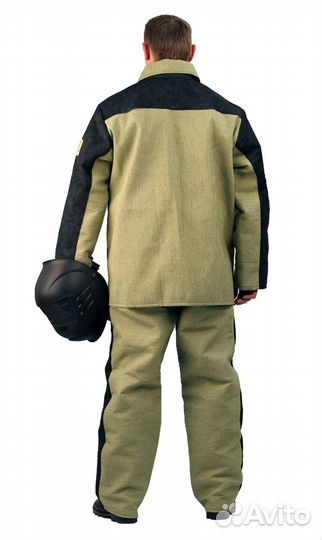 Костюм Сварщик зимний брезентовый со спилком