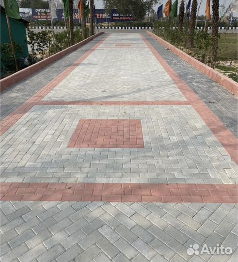 Тротуарная плитка кирпичик 4см красный