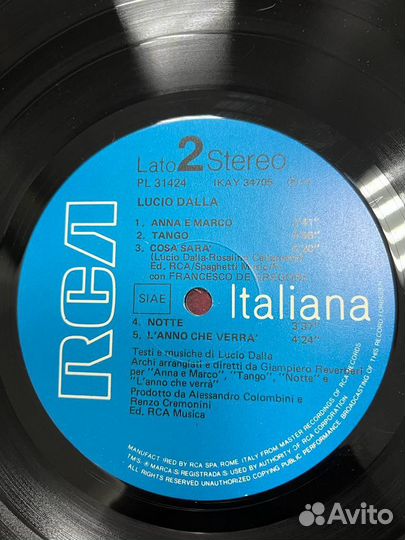 Lucio Dalla Italy винил