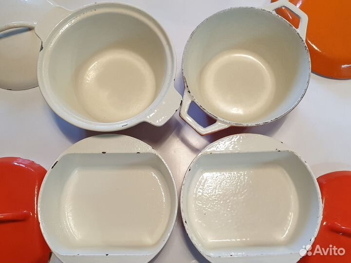 Чугунные кастрюли с эмалью 1 литр Сделано в СССР