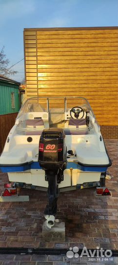 Wyatboat 3(DC) open + Mercury 60 (2 тактный микс)