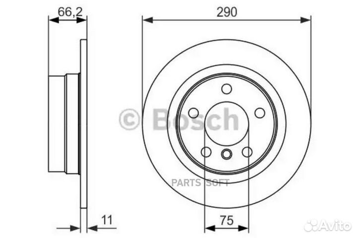Bosch 0986479043 Тормозной диск