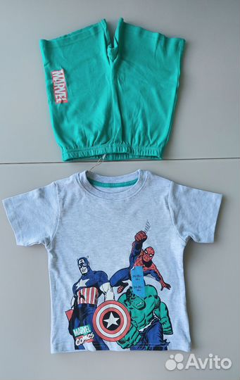 Футболка шорты с marvel на 98 см primark