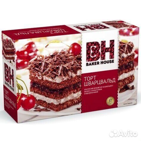 Торт бисквитный Baker House Шварцвальд 350г