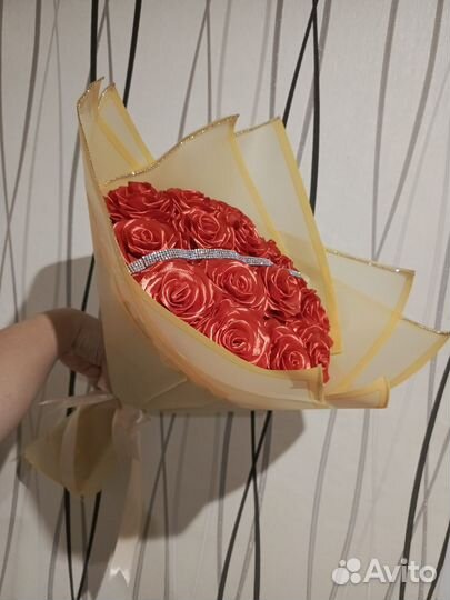 Букет из атласных лент