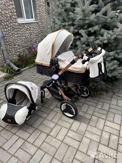 Коляска 3 в 1 Эко кожа