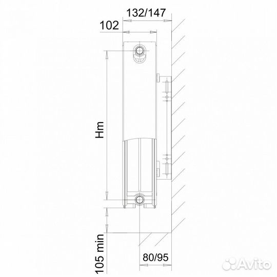 Стальной панельный радиатор отопления Лемакс VC22