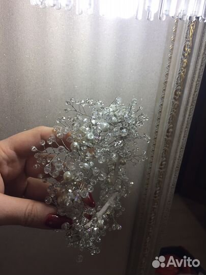 Свадебная корона и серьги