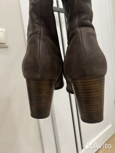 Сапоги женские демисезонные замша 37 размер