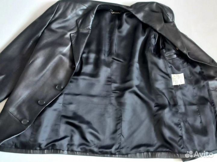 Кожаный пиджак мужской 48 50 Италия унисекс