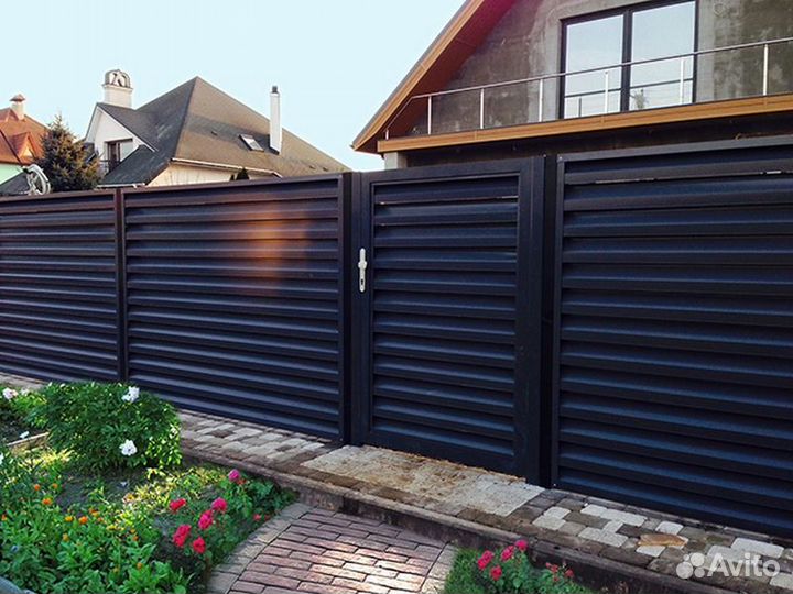 Металлический забор Жалюзи