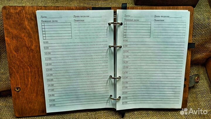 Деревянный блокнот/ ежедневник/ планер 
