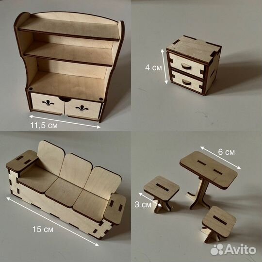 Эко мебель для кукол