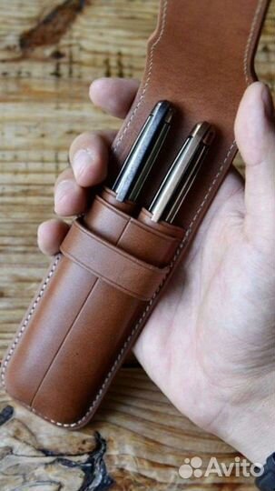 Эксклюзивный футляр из кожи для ручки. Пенал
