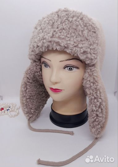Шапка ушанка женская