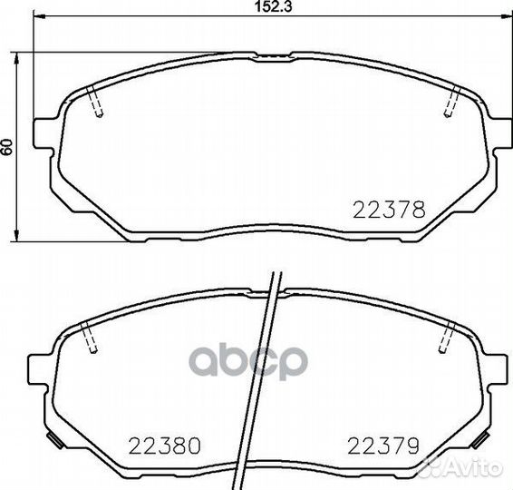 Колодки тормозные дисковые перед NP6098 NP6