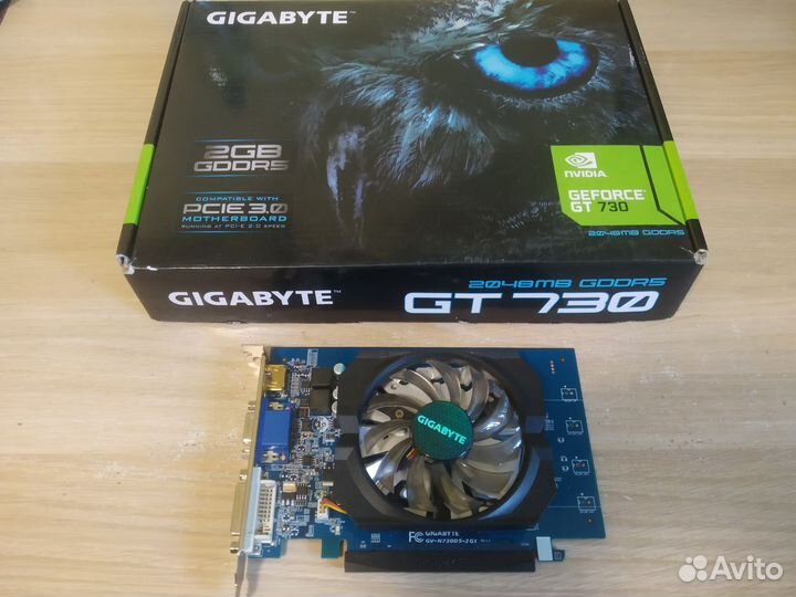 Видеокарта gigabyte GT730 2Gb память gddr5
