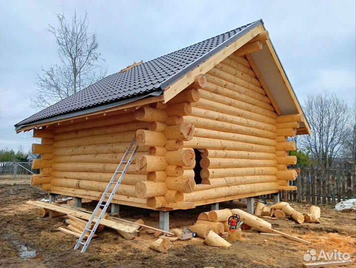 Срубы из зимнего леса