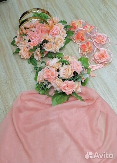 Украшения на свадебный авто. Разные цвета