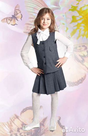 Жилет школьный для девочки Топтышка, р.30