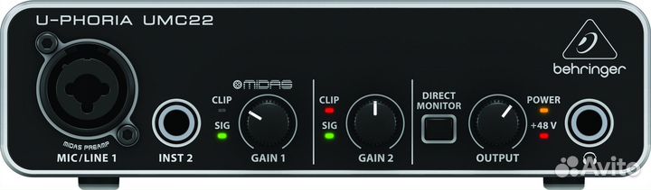 Аудиоинтерфейс Behringer UMC22