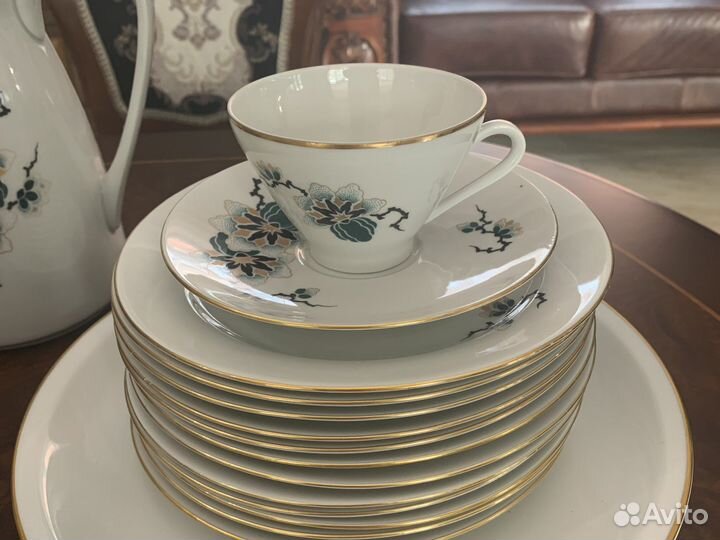 Чайно кофейный столовый сервиз гдр freiberg