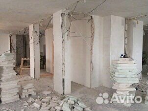 Демонтажные работы снос, лом стен