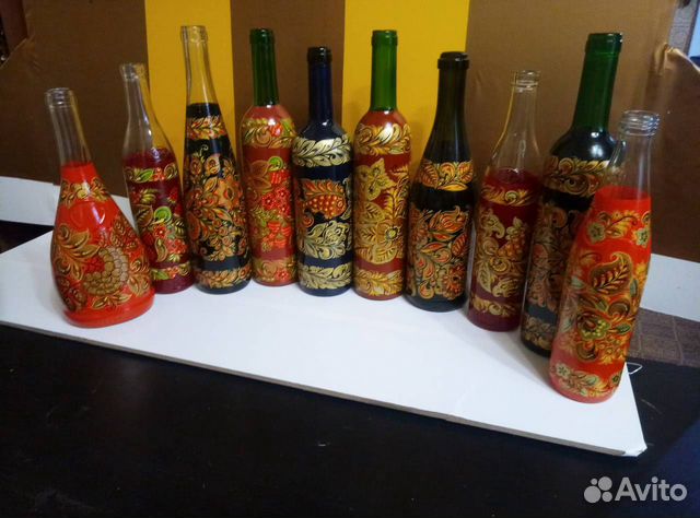 Роспись на бутылках