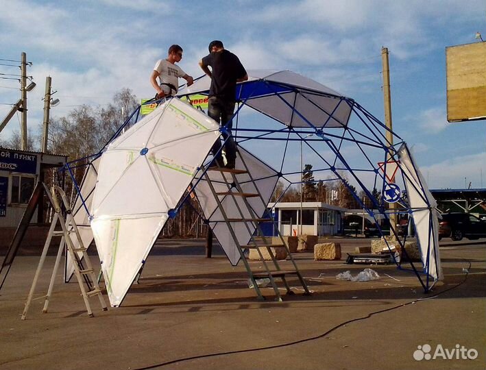 Геокупол для бассейна. Закрыть кафе, теплицу. пави
