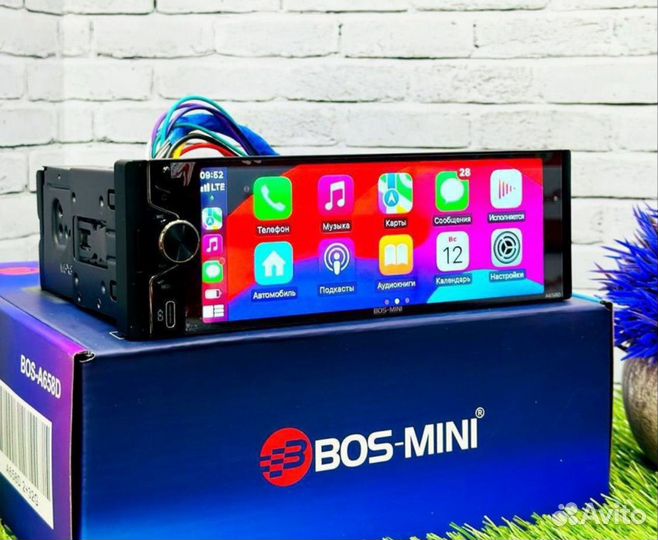 Магнитола Bos Mini 658 1 Din с экраном 4/64GB