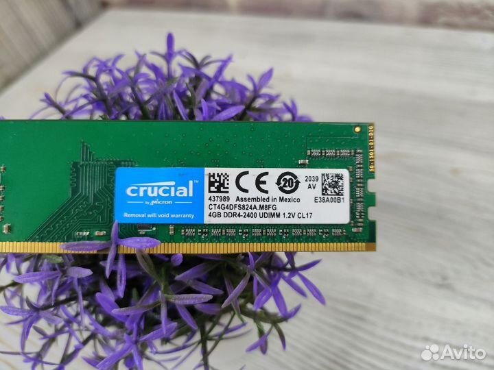 Оперативная память Crucial DDR4 4gb 2400MHz