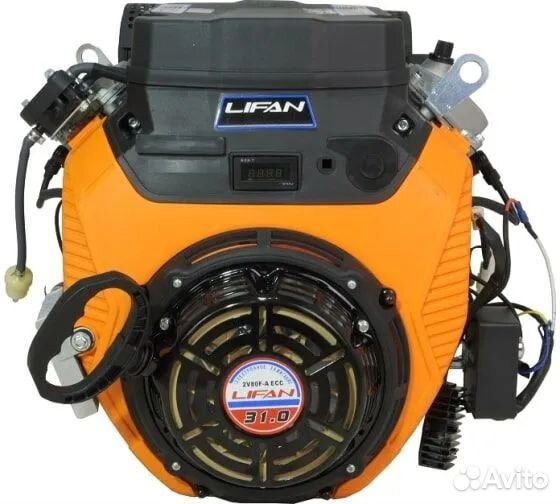 Двигатель Lifan LF2V80F ECC, 31 л.с. 20А ручной и