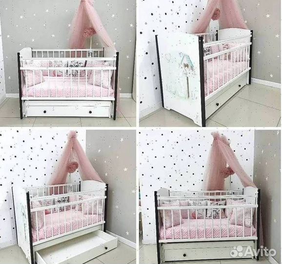 Детская кровать новая Детская кроватка для новорож
