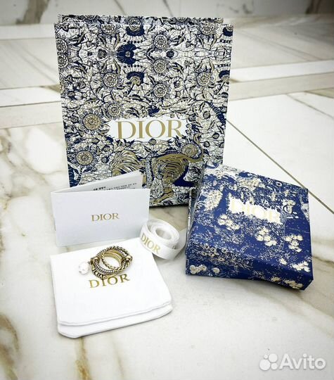 Кольцо dior тройное (premium)