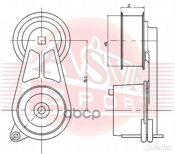 Натяжитель ремня nissan Fuga nsbt-002 asva