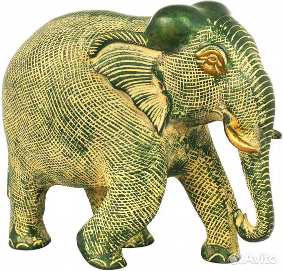 Слон латунная статуя 2кг декор интерьер слоны