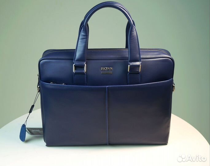 Сумка портфель мужская натуральная кожа Hugo Boss