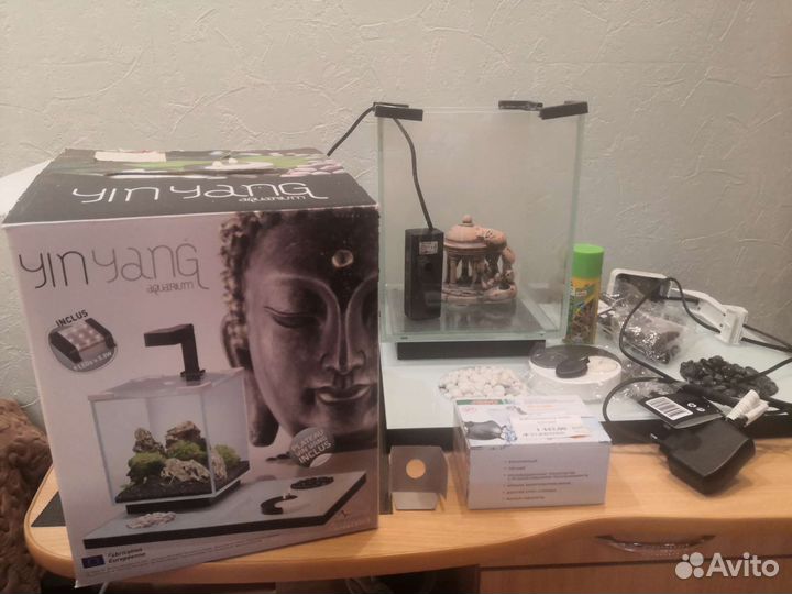 Аквариум 12 л, комплектующие, бу