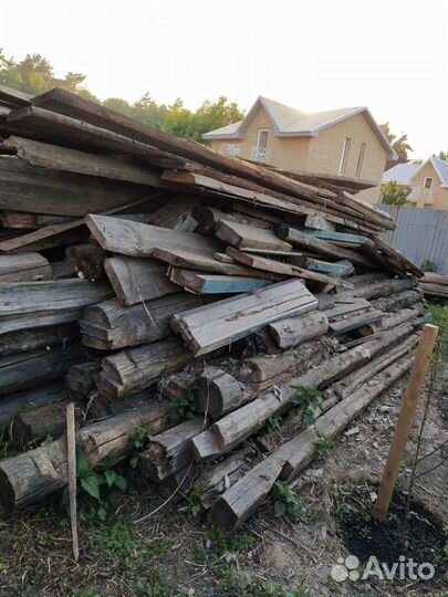 Сруб и доска от разборки дома