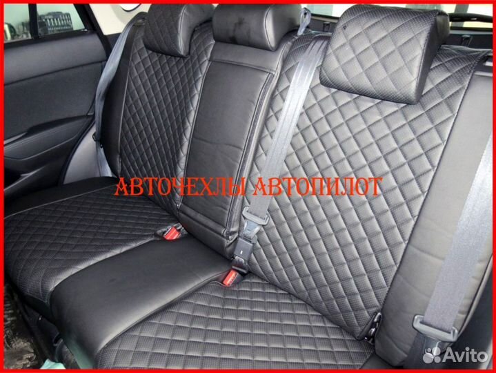 Чехлы Автопилот Mitsubishi L200 из экокожи чёрные