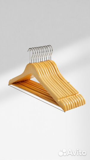 Вешалки-плечики деревянные 10 шт