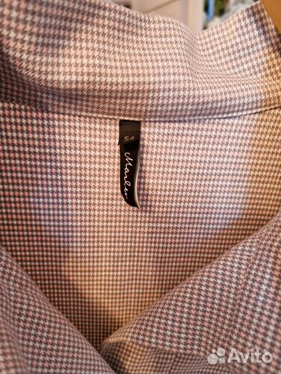 Платье офисное с пуговицами гусиная лапка р-р 54