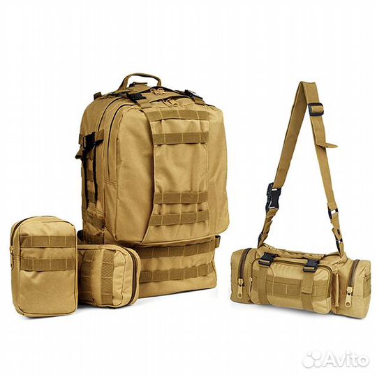 Рюкзак Combat трансформер 36-55л. (микс) (чёрный)