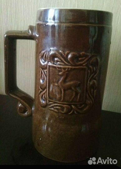 Кружки пивные, поильники, ваза керамика. СССР