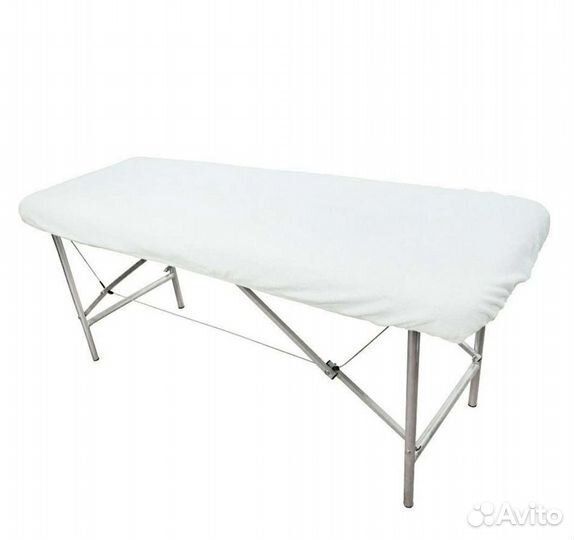 Льняная простынь на кушетку/ на лавку на резинке