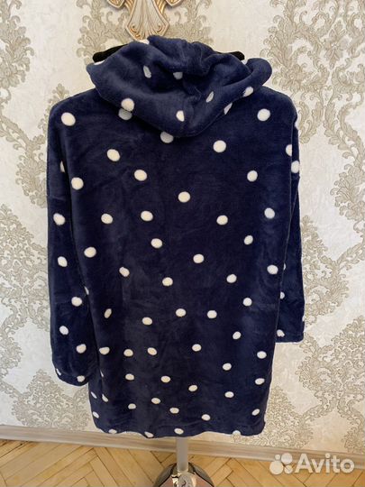 Женская домашняя удлиненная толстовка из плюша