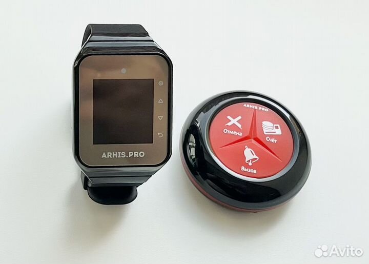 Премиальная кнопка вызова официанта и часы