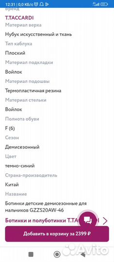 Ботинки демисезонные для мальчика 28